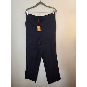 Boden Navy Blue Linen Pants Size 10L NWT